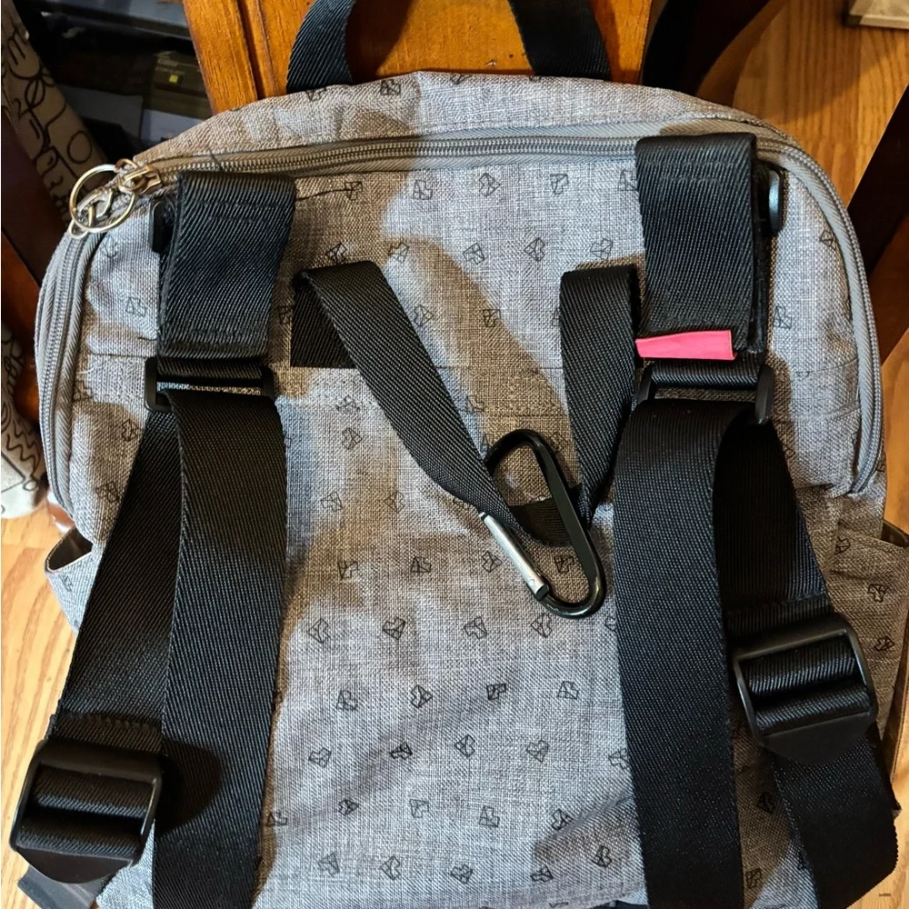 Babymel Robyn Convertible Backpack Diaper Bag, Gray Origami Heart, One Size